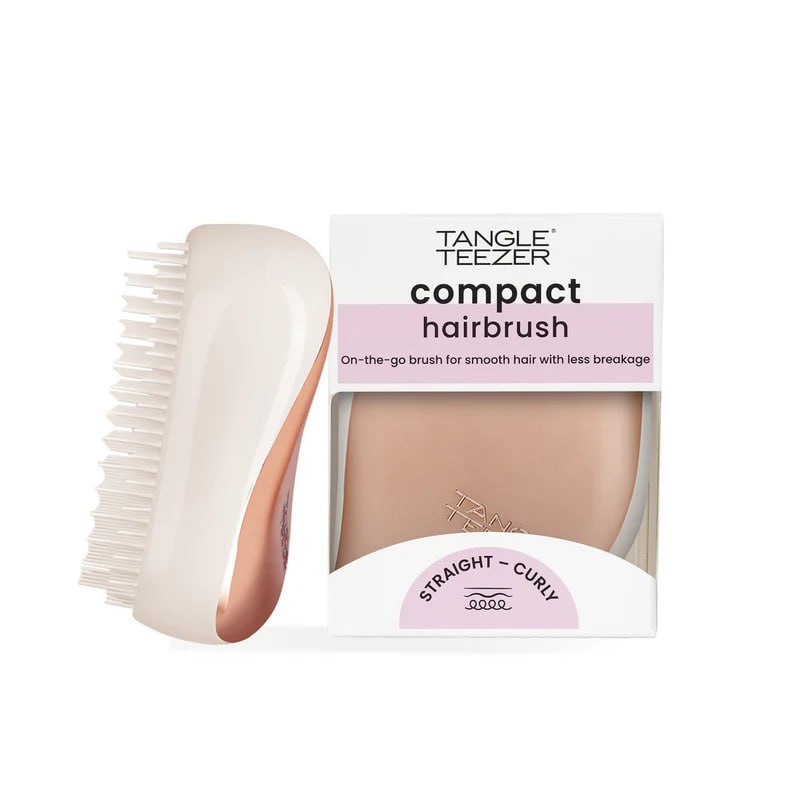 Tangle Teezer Compact Hairbrush Straight - Curly Rose Gold
